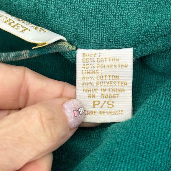 Victoria's Secret Vintage Gold Label Green Floral Robe Women's P/S Small - Picture 5 of 9